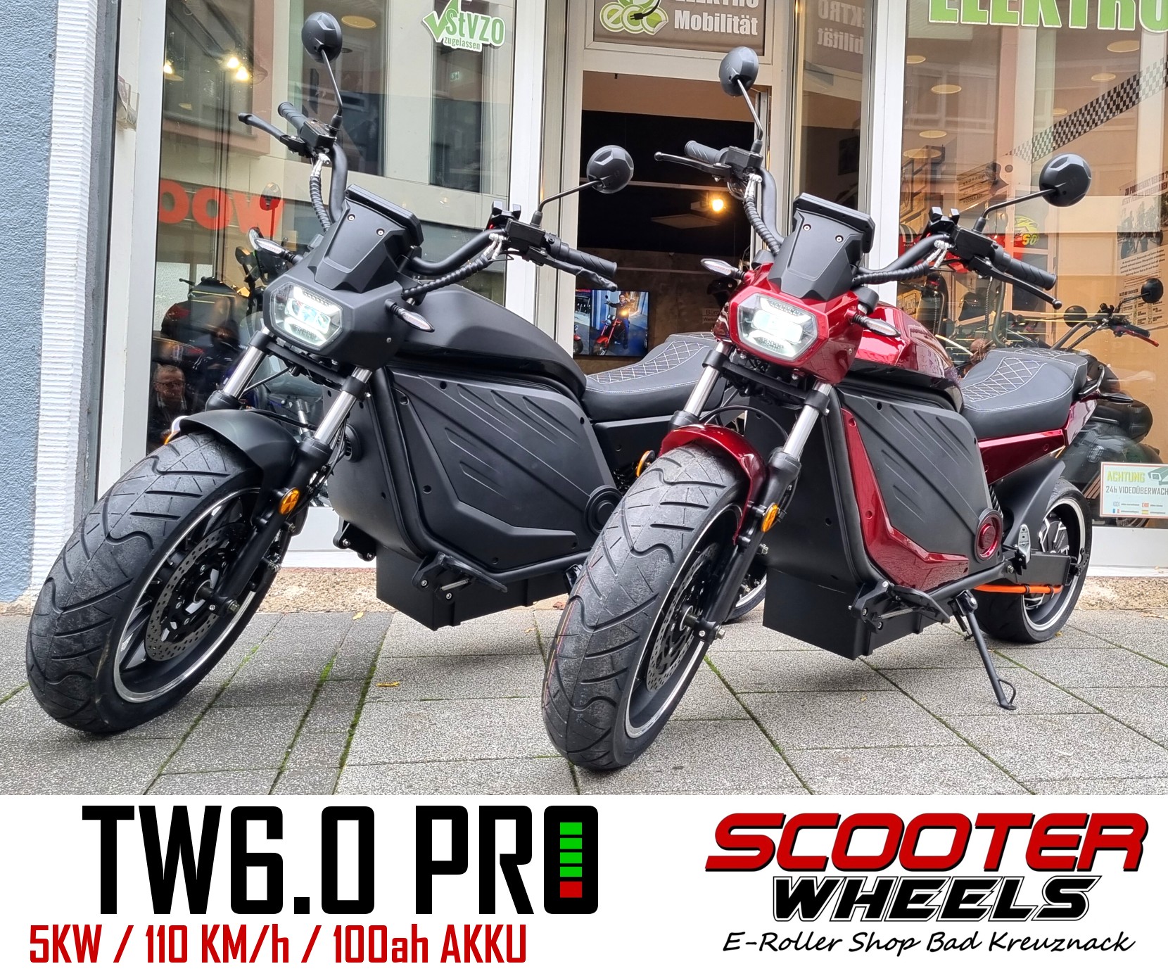 CityTwister 6.0 PRO E-Motorrad in der 125er Klasse 110km/h 5000W 100Ah Li Akku – Bild 4
