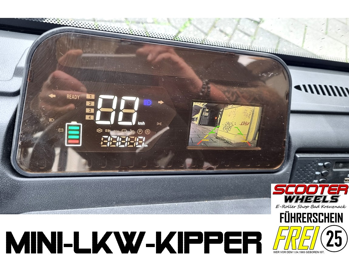 Elektro-Kipper Lastendreirad W23 mit Li-Akku 25/45 km/h E-Transportpritsche – Bild 7