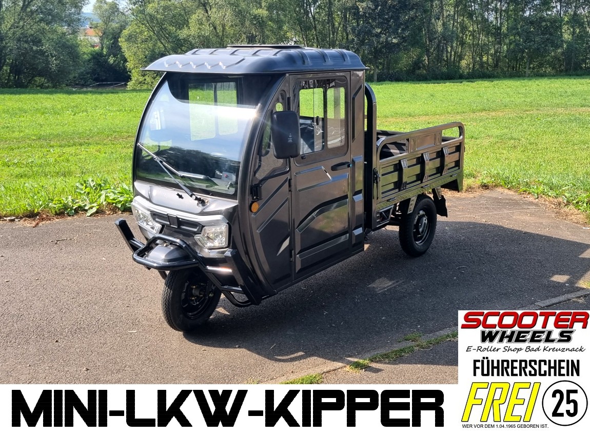 Elektro-Kipper Lastendreirad W23 mit Li-Akku 25/45 km/h E-Transportpritsche