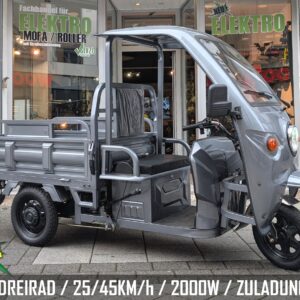 Elektro-Kipper W13 Lastendreirad Blei-Akku 25/45 km/h E-Transportpritsche